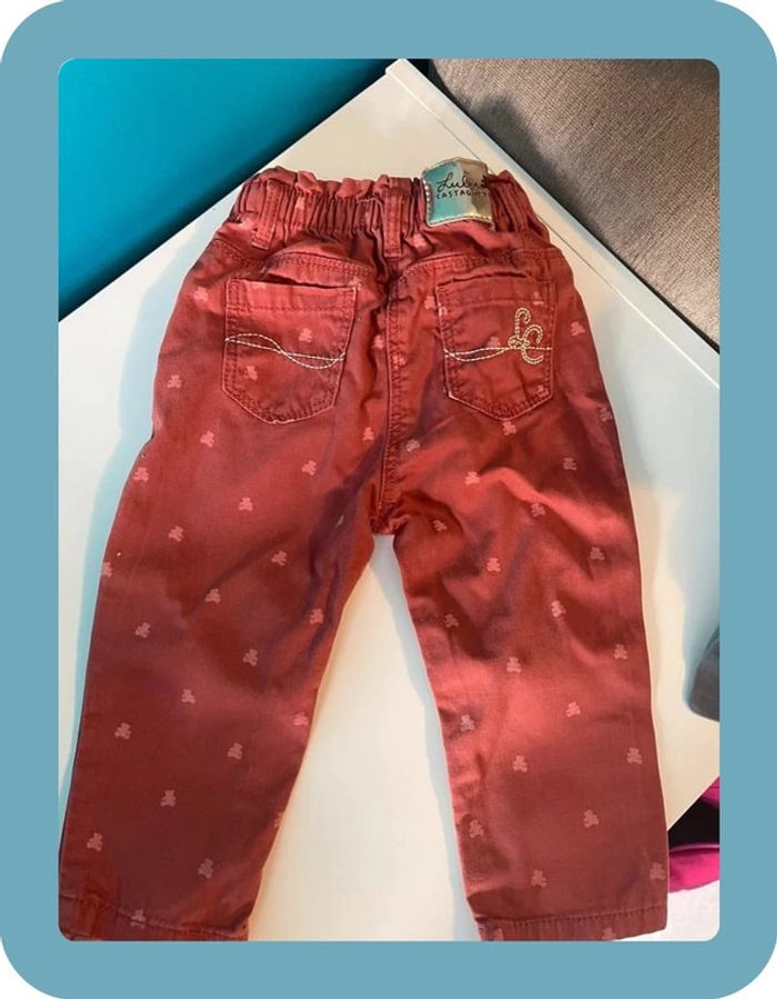 Magnifique pantalon bébé fille 12 mois lulu castagnette - photo numéro 2
