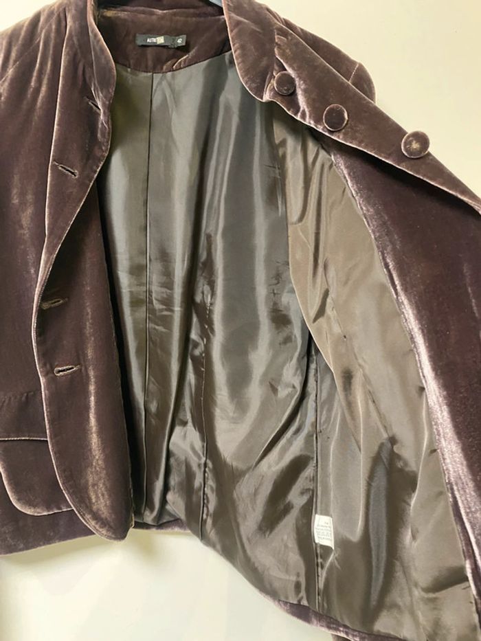 Magnifique ensemble veste et jupe neuf soyeux marron Autre Ton taille 40 - photo numéro 6