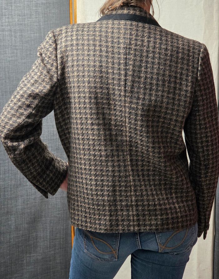 Veste vintage marron/noir - photo numéro 4