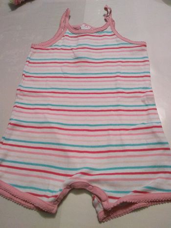 Combi-short été à rayures