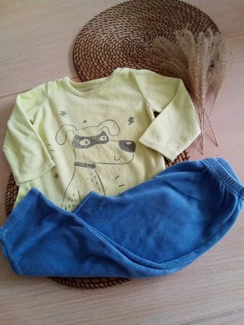 Pyjama 2 pièces en velours In Extenso taille 2 ans