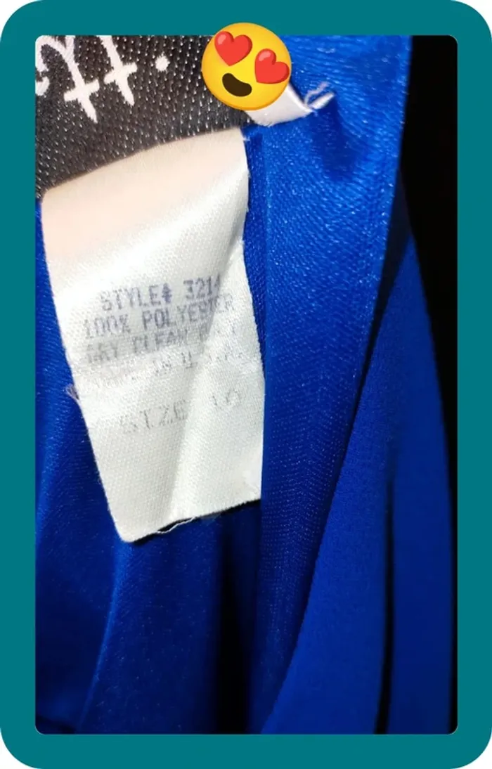 Robe de soirée vintage femme, Cattiva, bleu flamboyant, taille M - photo numéro 11