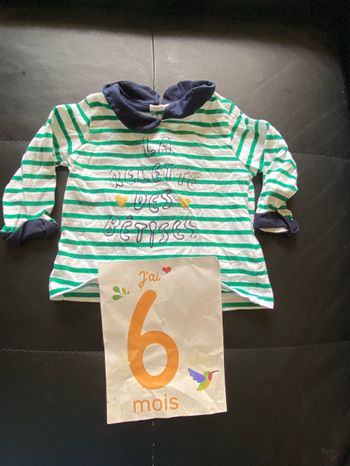 T-shirt vert manche longue gemo