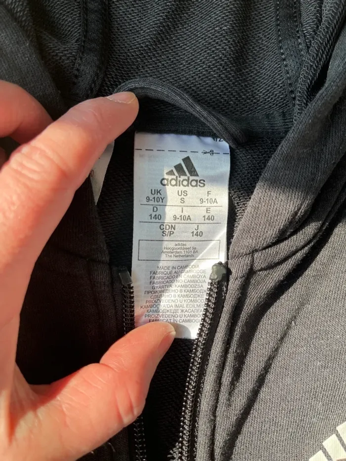 Gilet zippé adidas 10 ans - photo numéro 2