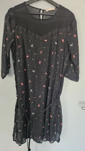 Robe noire Garcia Jeans M- imprimé serpent tendance