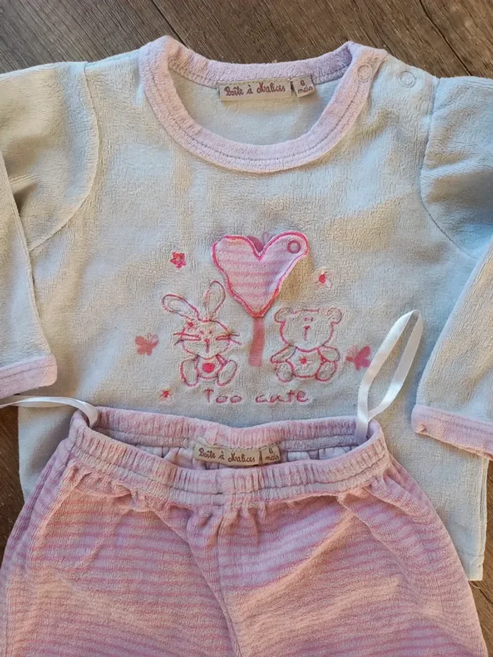Pyjama 2 pièces fille 6 mois - photo numéro 3