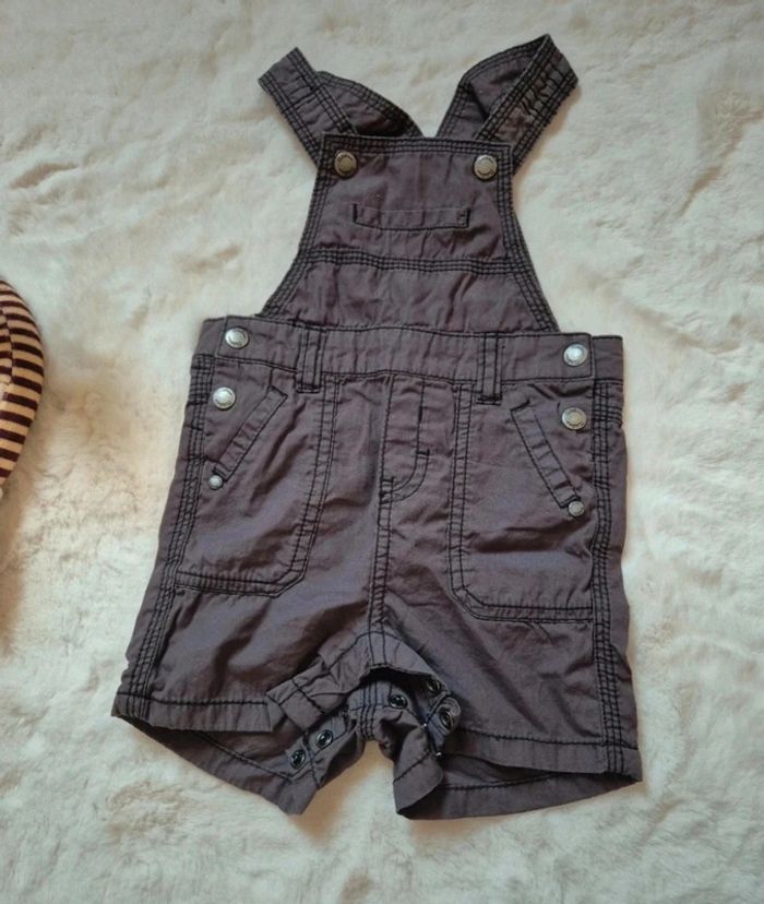 Salopette short garçon Kitchoun 9 mois - photo numéro 3