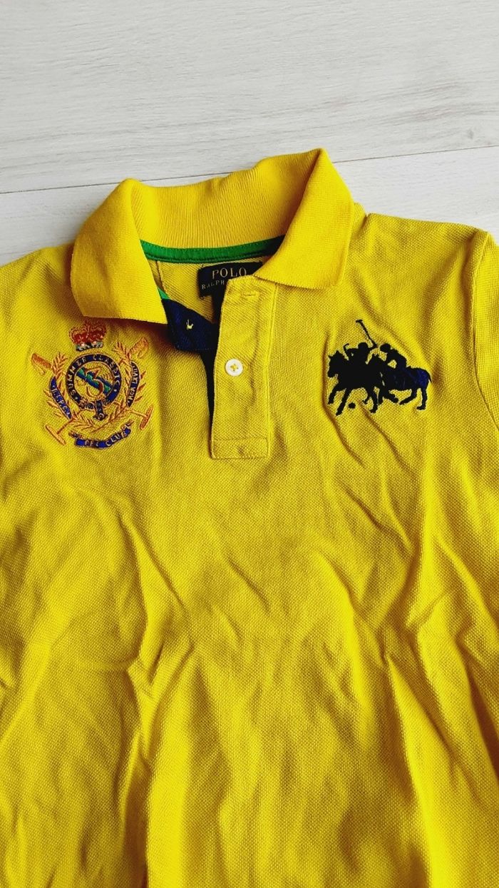 Vêtement garçon polo jaune manches courtes Ralph Lauren 6 ans - photo numéro 2