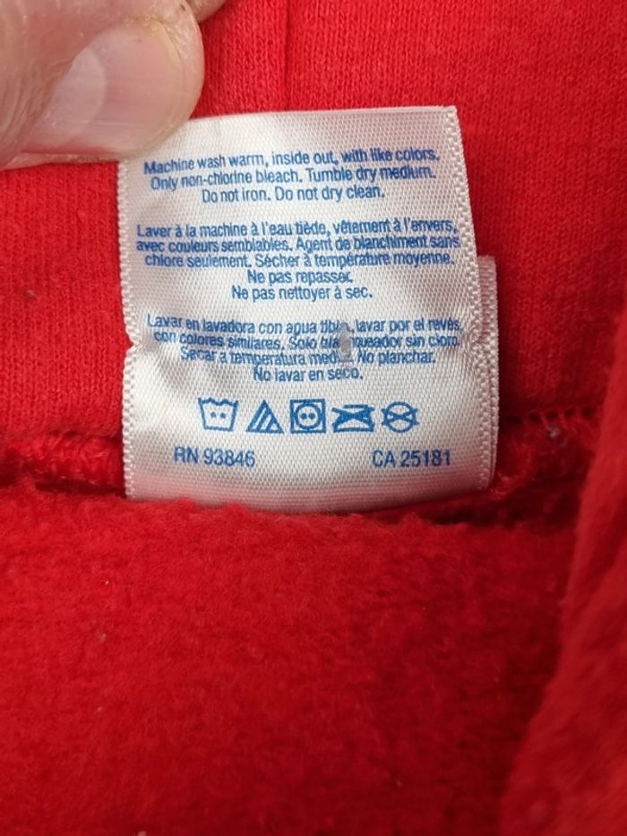 Pull à capuche universitaire Wisconsin – Taille L Homme (mesures en photos) - photo numéro 7