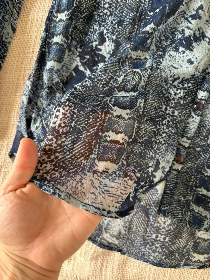 Blouse, DDP, bleu, taille M été - photo numéro 4