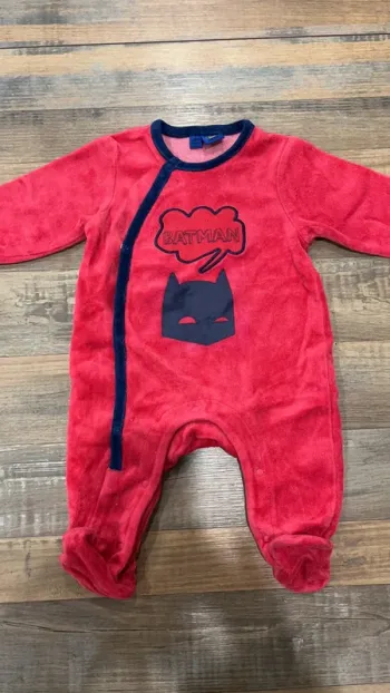 Pyjama velours 1 pièce