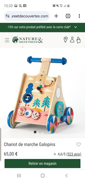 Chariot de marche nature et découverte