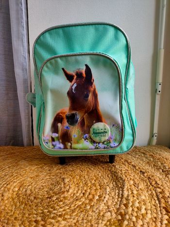 Cartable maternelle à roulettes cheval