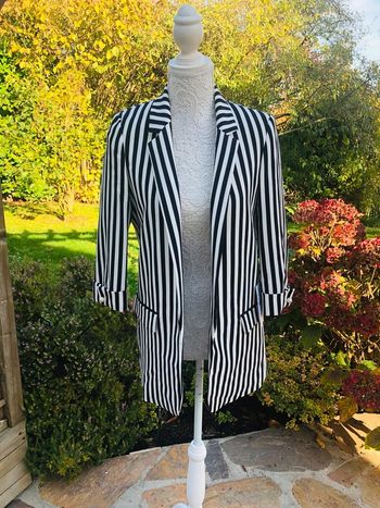 Blazer Zara à rayure noir et blanche neuf taille XS