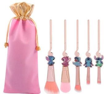 Lot de 5 pinceaux stitch rose