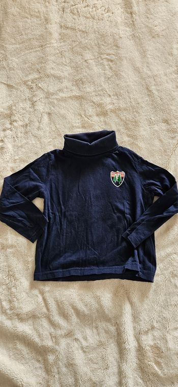 Haut manche longue a col roulé