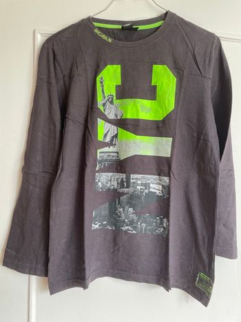 T-shirt noir manches longues NYC