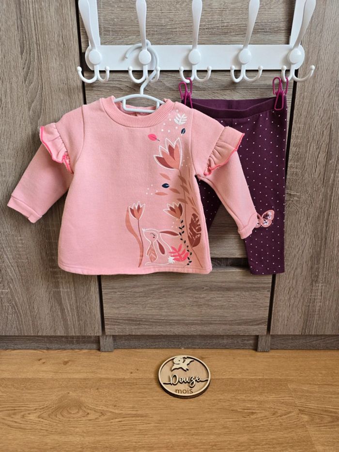 Vêtement Bébé Fille - Pull + Legging - Petit béguin - 12 mois / 80 cm