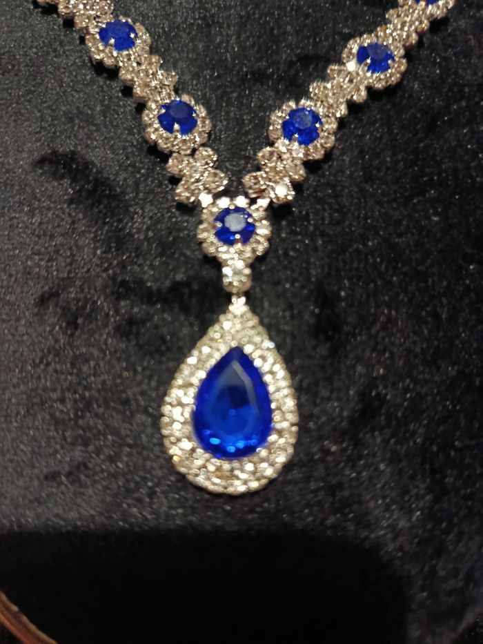 Parure couleur Argent avec diamants - photo numéro 3