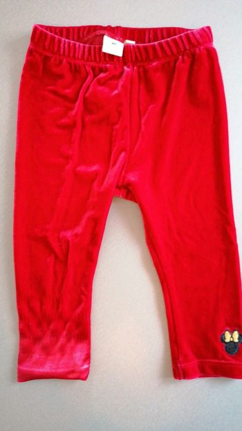 Leggins en velour rouge Disney Minnie 18mois