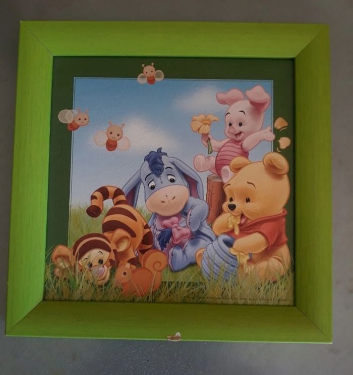 Deux cadres Winnie l'ourson chambre d enfants