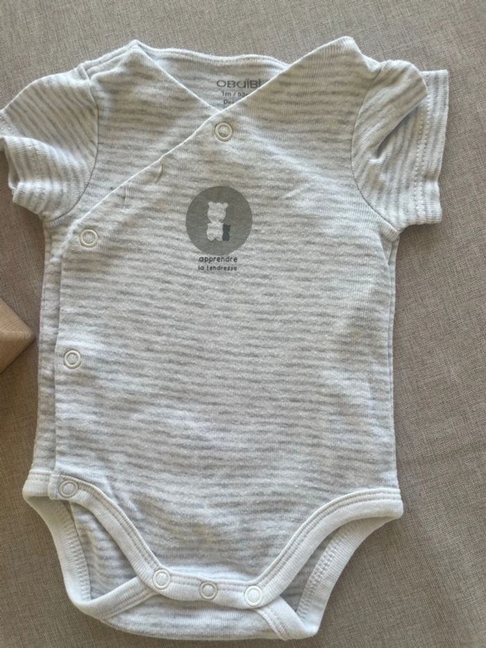 Lot de 2 bodys 1 mois - Mixte - photo numéro 4