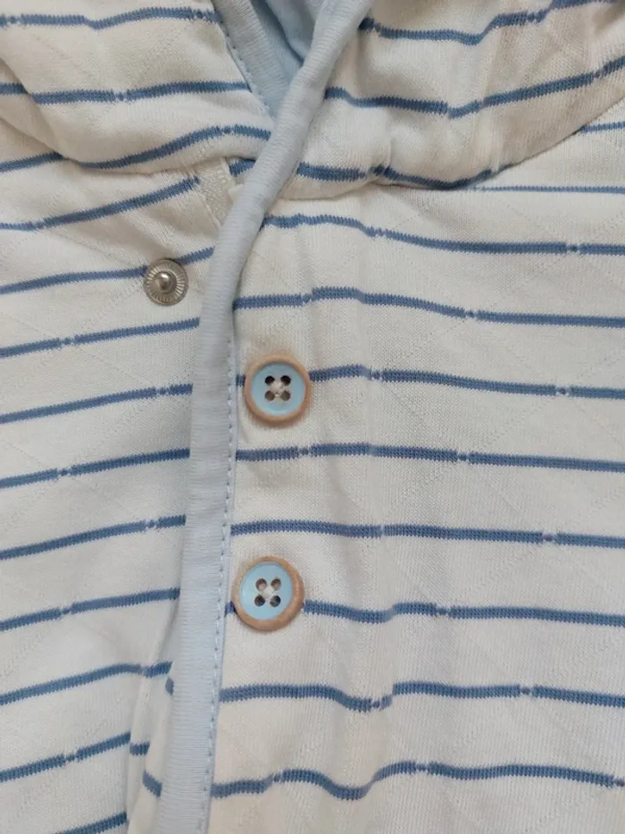 Veste lignée à capuche + bonnet mi-saison Mon premier major 12M - photo numéro 3