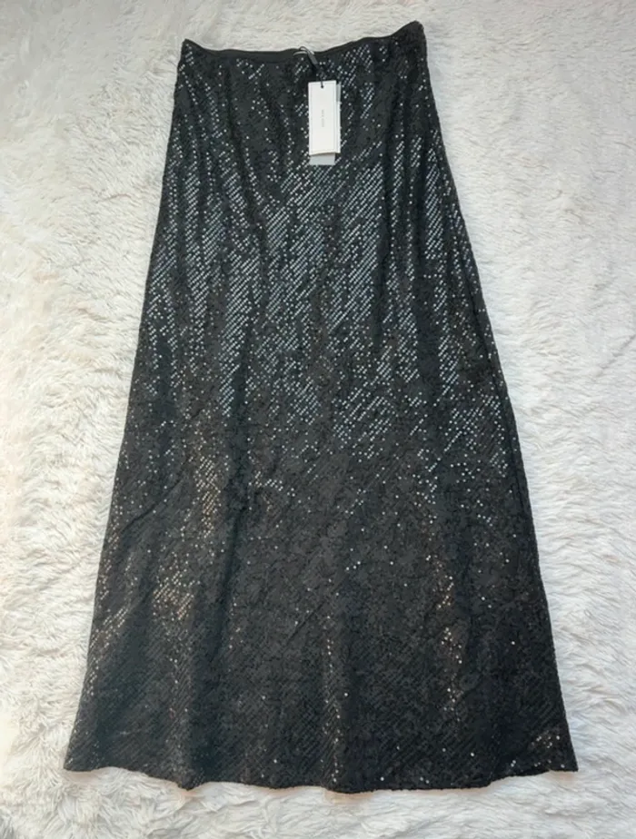 Jupe longue à sequins Neo Noir