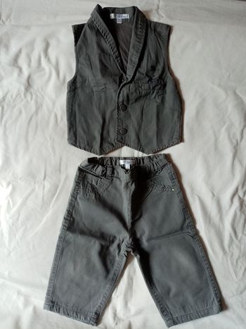 Ensemble costume pantalon et gilet 12 mois