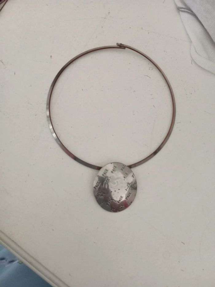 Ras du cou torque message "paix" - photo numéro 4