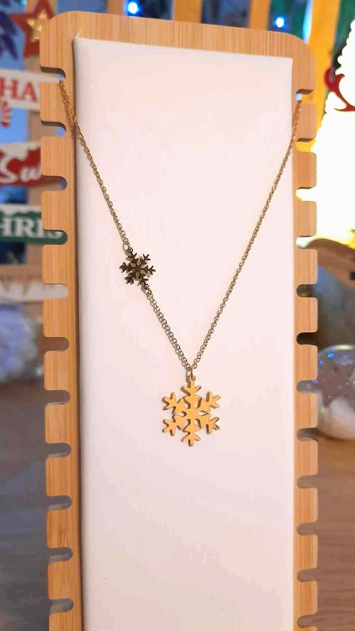 Bijoux Noël | Collier Flocon de Neige Étincelant Neuf