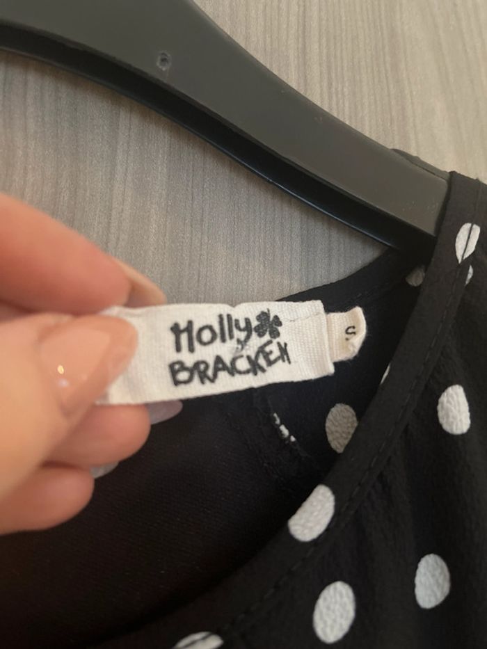 Robe noir fluide à pois blanc Molly bracken taille S - photo numéro 2