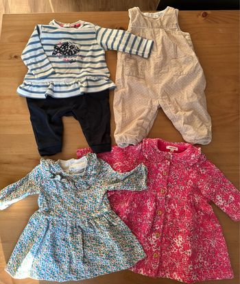 Lot robes et combi 6 mois 