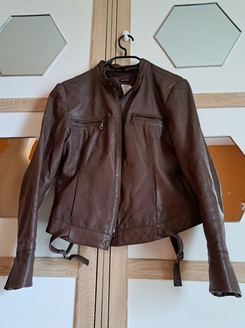 Veste blouson en cuir chèvre