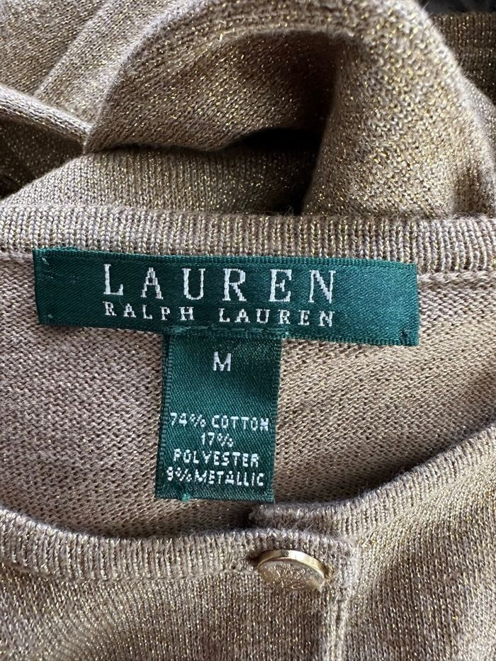 Cardigan doré Lauren Ralph Lauren T38 M - photo numéro 7