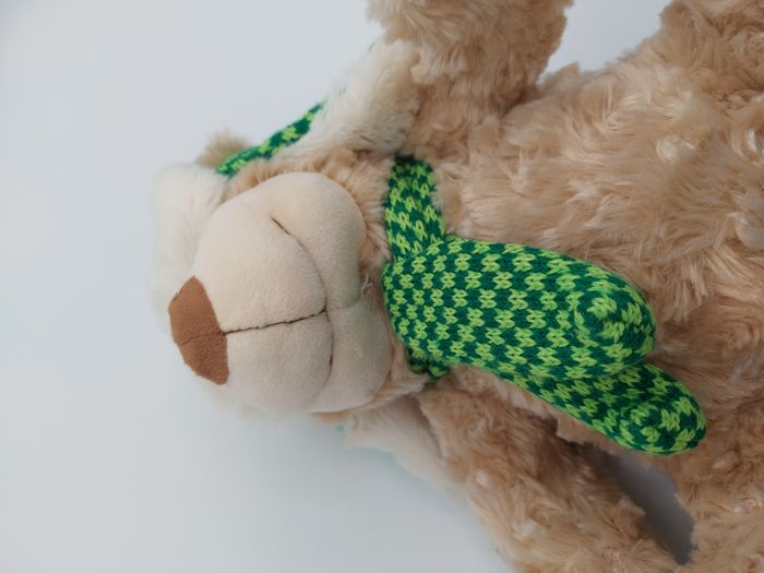 Peluche doudou ours beige caramel ALLIED Dublin Irlande trèfle bonnet vert TBE - photo numéro 8