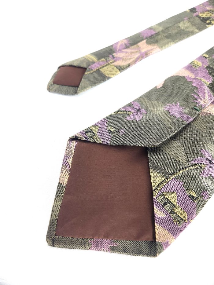 Cravate Galizia 100% Soie - Motif Floral Élégant - photo numéro 5