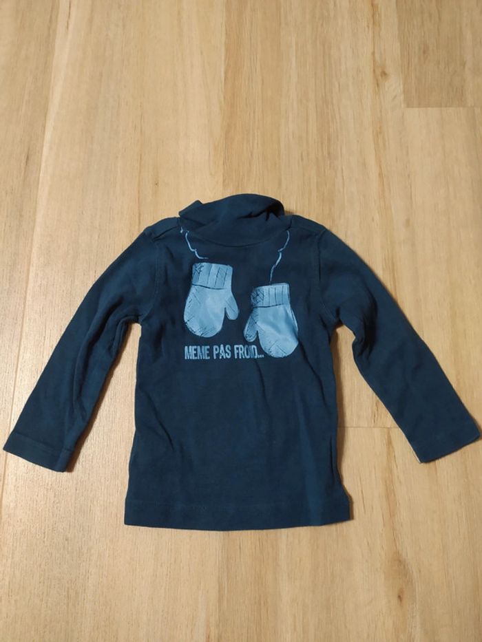 Pull col roulé tape à l'oeil 6 mois moufles