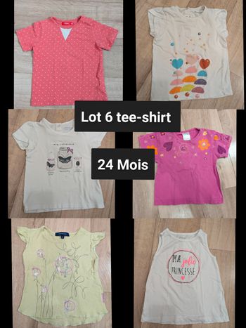Lot 6 tee-shirts 24 Mois/2ans