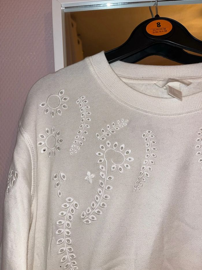 Sweat H&M Blanc - Neuf - photo numéro 2