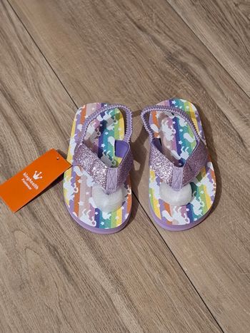 Tongs sandales pour enfant fille été plage motif licorne