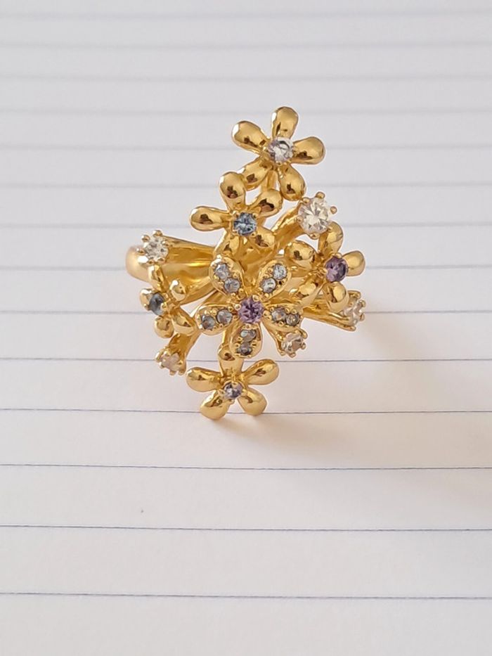 Spectaculaire et originale bague bouquet de fleurs - photo numéro 2