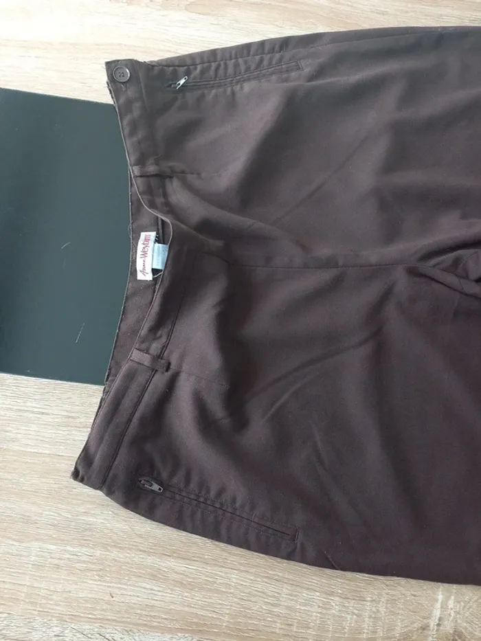 Pantalon marron femme T46 - photo numéro 5