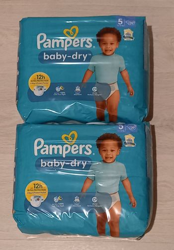 78 couches Pampers Baby dry taille 5