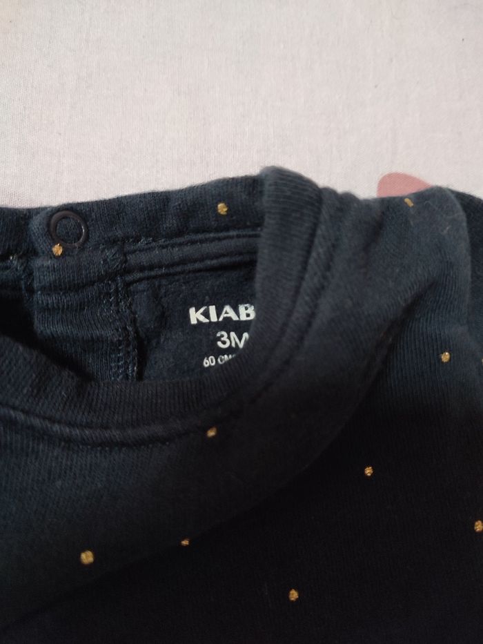 Robe bébé fille - Noir à pois pailletés - 3 mois - Bon état - Kiabi - photo numéro 3