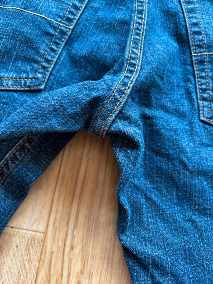Jean Levi's femme Signature Gold bleu foncée brut M/38 W28 droite straight mi taille US rare - photo numéro 14