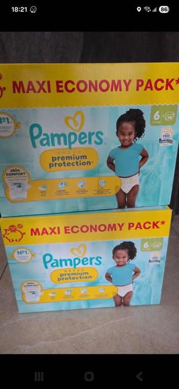 Couches pampers protection premium taille 6