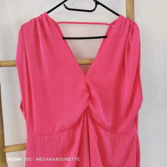 💗 Robe Longue Rose Fluo – Taille 42 – Boutique Indépendante 🌞 Élégante & Unique - photo numéro 5