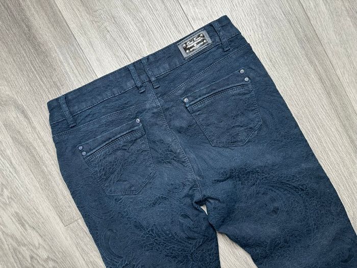 Jean denim skinny slim broderies bleu marine Onado Jeans T40 L - photo numéro 5