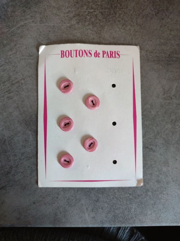 Lot de 5 boutons rose